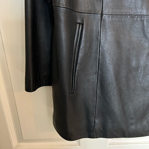 Liz Claiborne Super Soft Leather Coat. Size 3X. Black. Excellent condition. - Picture 4 of 6